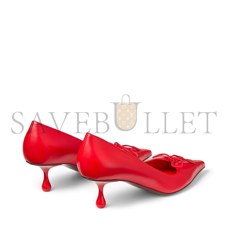 JIMMY CHOO SCARLETT 50 POSTBOX RED NAPPA LEATHER PUMPS SCARLETT50NAP